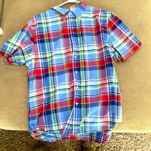 Polo button down plaid